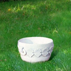 Vasetto da giardino Viola 3 in graniglia di marmo di carrara