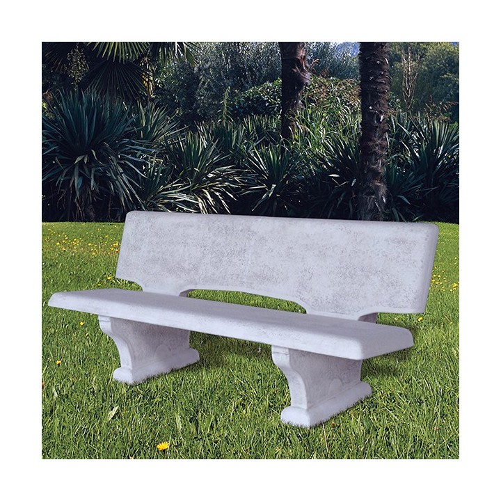 Mortirolo bench with backrest