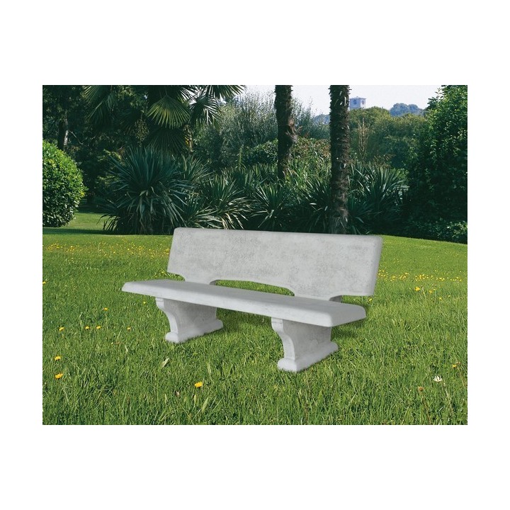 Mortirolo bench with backrest
