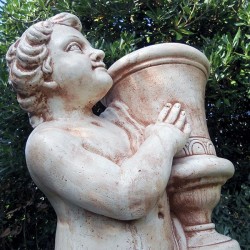Coppia portavaso Grazioso (grande)- arredo da giardino in pietra ricomposta