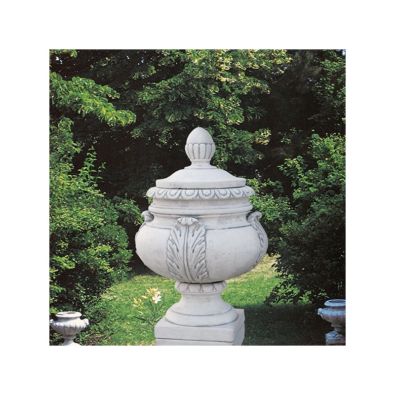 Anfora Villa Borghese-arredo da giardino in pietra ricomposta