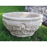 Ciotola Fiordaliso- arredo da giardino in graniglia di marmo di carrara