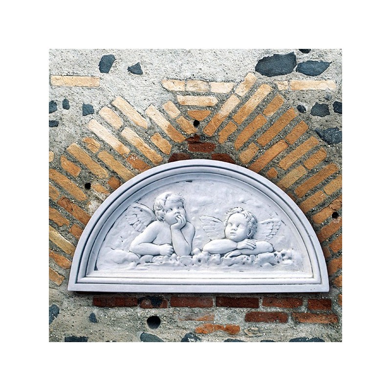Bassorilievo Raffaello - arredo da giardino in graniglia di marmo di Carrara 100% Made in Italy