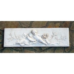 Bassorilievo - arredo da giardino in graniglia di marmo di Carrara 100% Made in Italy
