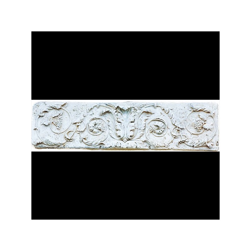 Bassorilievo floreale - arredo da giardino bassorilievo in graniglia di marmo di Carrara