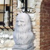 Busto Leonardo da Vinci - arredo da giardino in graniglia di marmo di Carrara