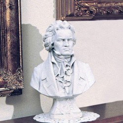 Busto Beethoven - arredo da giardino in graniglia di marmo di Carrara