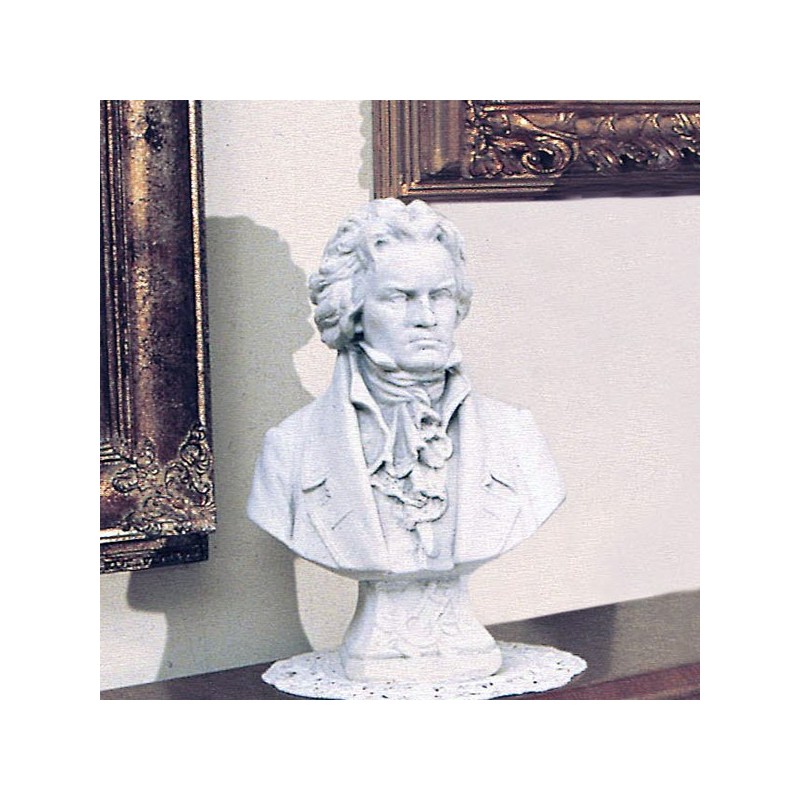 Busto Beethoven - arredo da giardino in graniglia di marmo di Carrara