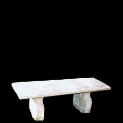 Panchina Prudenzini - arredo da giardino in graniglia di marmo di Carrara 100% Made in Italy