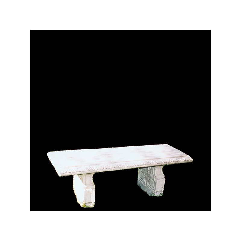 Panchina Prudenzini - arredo da giardino in graniglia di marmo di Carrara 100% Made in Italy
