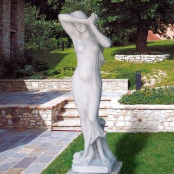 Vergogna grande - statua da giardino in graniglia di marmo di carrara