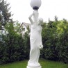 Fanciulla con brocca - statua da giardino in graniglia di marmo di Carrara