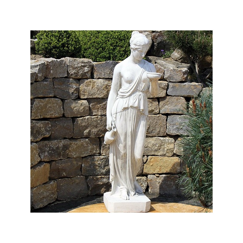 Ebe - statua da giardino in pietra ricomposta 100% Made in Italy