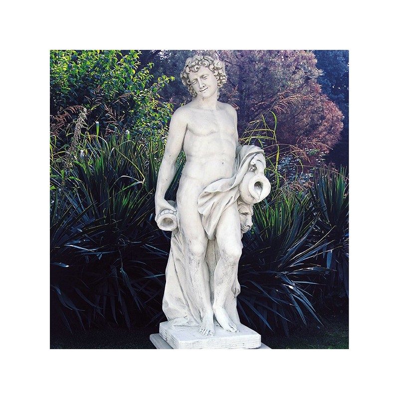 Bacco - statue da giardino in graniglia di marmo di Carrara