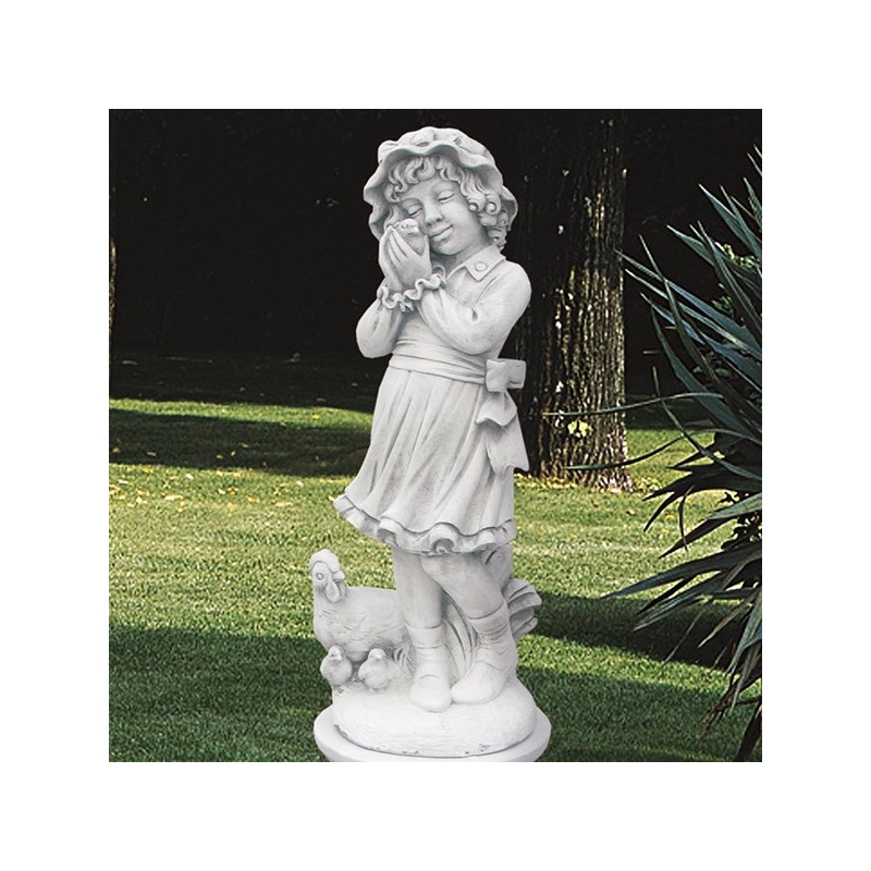 La contadinella - statue da giardino in graniglia di marmo di Carrara