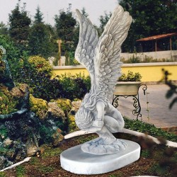Comeles sposa del vento (fata d'aria) - statue da giardino in graniglia di marmo di Carrara