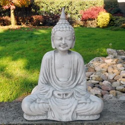 Budda 2 - statue da giardino in graniglia di marmo di Carrara