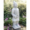 Guerriero Cinese - statue da giardino in graniglia di marmo di Carrara