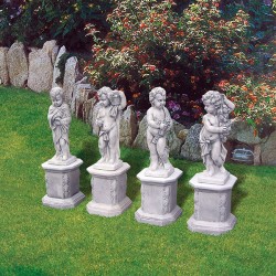 Serie 4 stagioni - statue da giardino in graniglia di marmo di Carrara