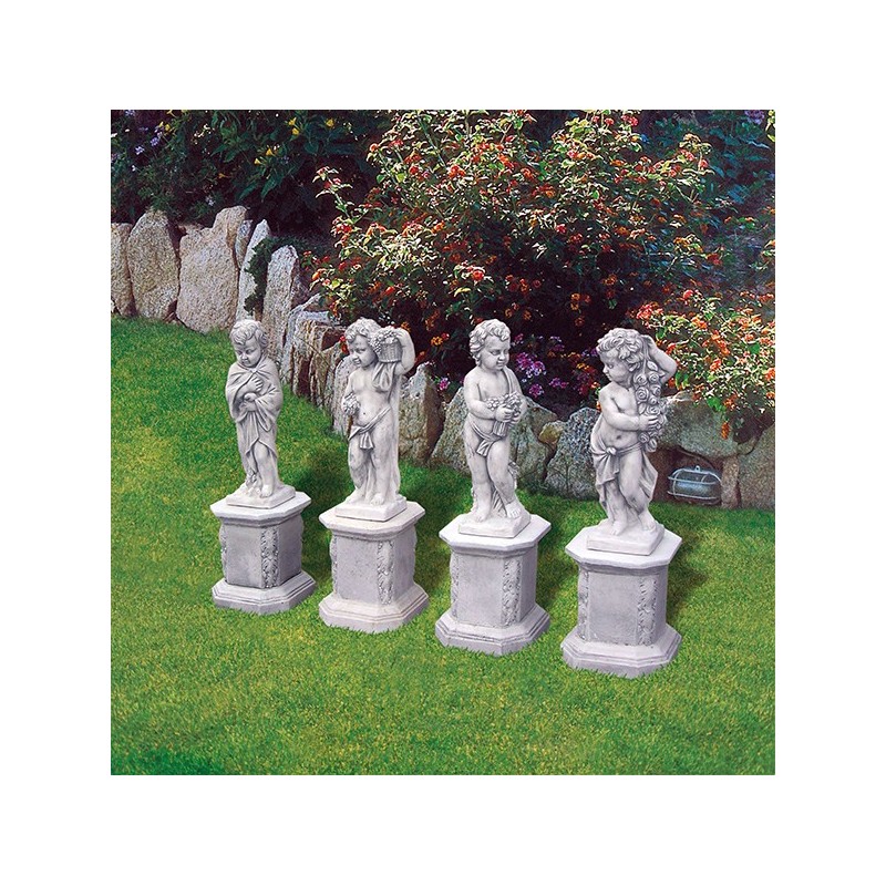 Serie 4 stagioni - statue da giardino in graniglia di marmo di Carrara