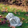 Orsetto - statue da giardino animali in graniglia di marmo di Carrara 100% Made in Italy