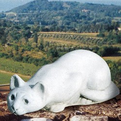 Gatto Siamese - statua da giardino animali in graniglia di marmo di Carrara
