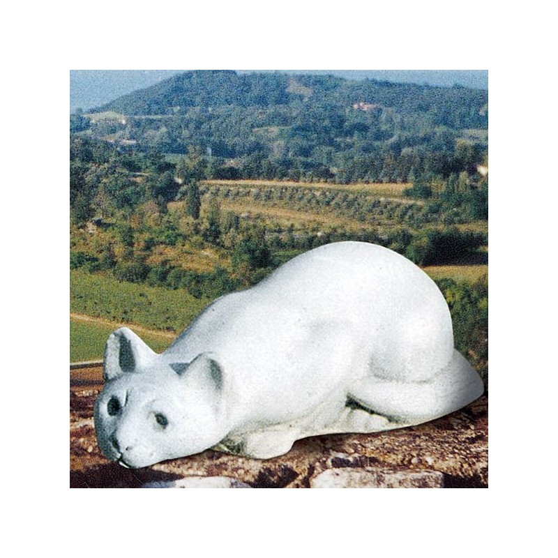 Gatto Siamese - statua da giardino animali in graniglia di marmo di Carrara