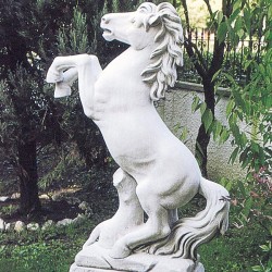 Airone (piccolo) - statue da giardino in graniglia di marmo di Carrara