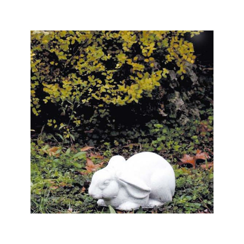 Coniglio Frifrì - arredo da giardino in graniglia di marmo di Carrara