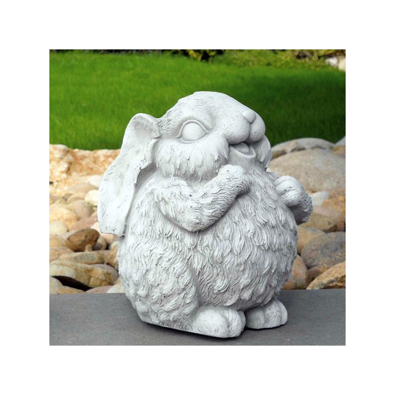 Coniglietta Trilly - arredo da giardino statua da giaridno in graniglia di marmo di Carrara al 100% Made in Italy