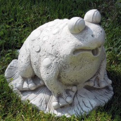 Rana - arredo da giardino statua da giardino in graniglia di marmo di Carrara 100% Made in Italy