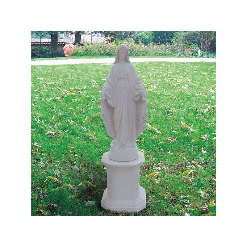 Madonna Immacolata - statue da giardino soggetti sacri in graniglia di marmo di Carara