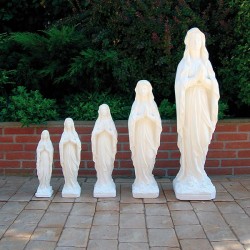 Madonna Lourdes - arredo da giardino in graniglia di marmo di Carrara 100% Made in Italy