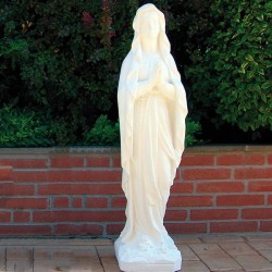 Madonna Lourdes - arredo da giardino in graniglia di marmo di Carrara 100% Made in Italy