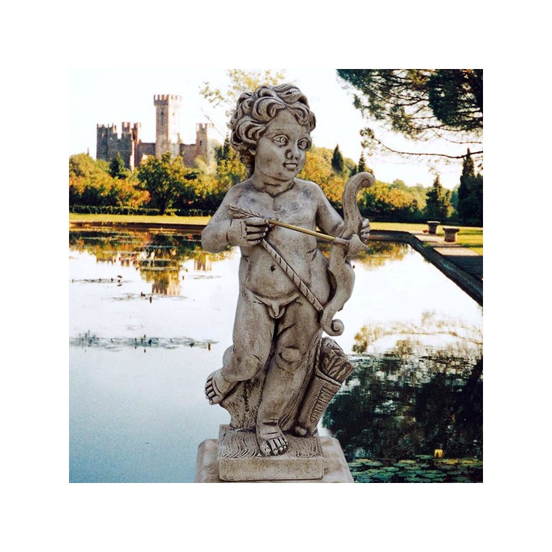 Eros - soggetti sacri arredo da giardino in graniglia di marmo di Carrara 100% Made inItaly