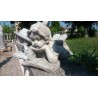 Bimba che legge- statue da giardino in graniglia di marmo di Carrara