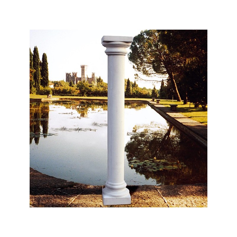 Colonna Catanzaro - arredo da giardino; edilizia in cemento bianco