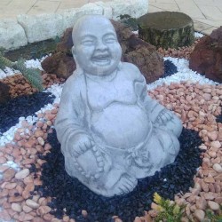 Buddha 1 - statue da giardino in graniglia di marmo di Carrara