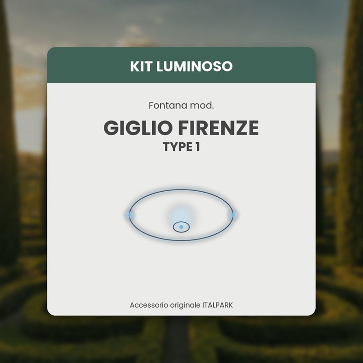 Kit Luminoso Fontana mod. Giglio Firenze TYPE 1