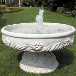 Fontana Taormina fontana da giardino funzionante in graniglia di marmo di Carrara