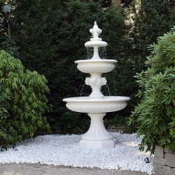 Fontana Linda (grande) fontane da giardino funzionanti in graniglia di marmo di Carrara