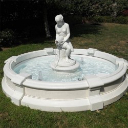 Fontana Genova - fontane da giardino funzionanti in graniglia di marmo di Carrara