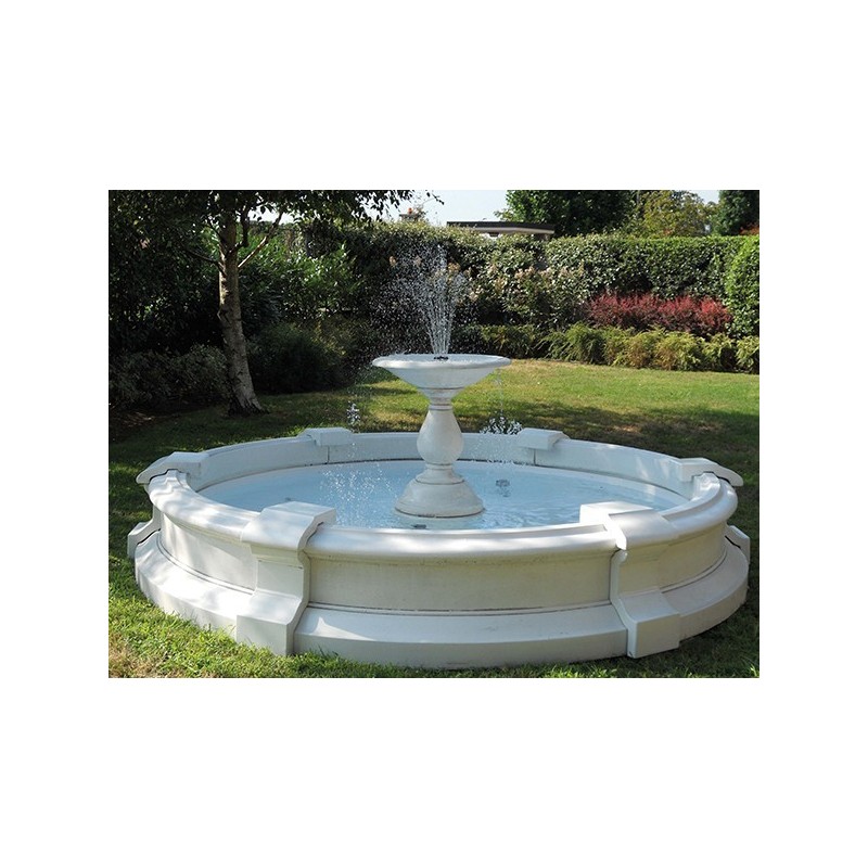 Fontana Riccione - fontane da giardino funzionanti in graniglia di marmo di Carrara