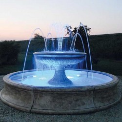Fontana Riccione - fontane da giardino funzionanti in graniglia di marmo di Carrara 100% Made in Italy