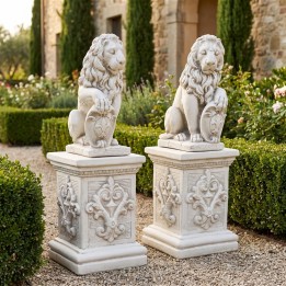 Lion Pair with Shield