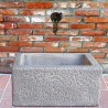 Raccogligocce Temù - fontane da giardino con rubinetto in cemento bianco