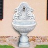 Fontana a muro Nicoletta fontane da giardino con rubinetto in cemento bianco