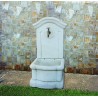 Fontana a muro Alice - fontane da giardino con rubinetto in graniglia di marmo di Carrara