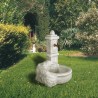 Fontana Carolina - fontane da giardino con rubinetto in graniglia di marmo di Carrara