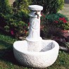 Foto Dolomiti - fontane da giardino con rubinetto in cemento bianco